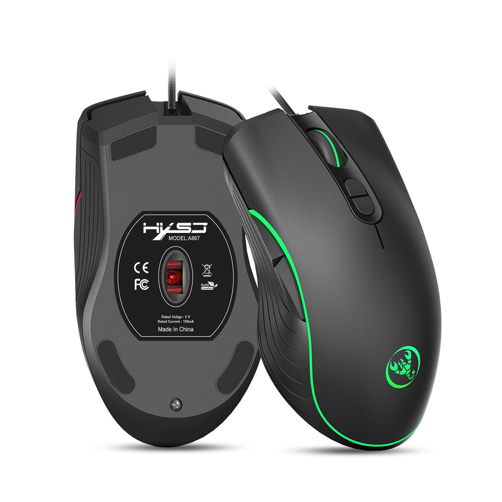 Souris Gaming Filaire RGB – Précision 6400 DPI & Contrôle Ergonomique