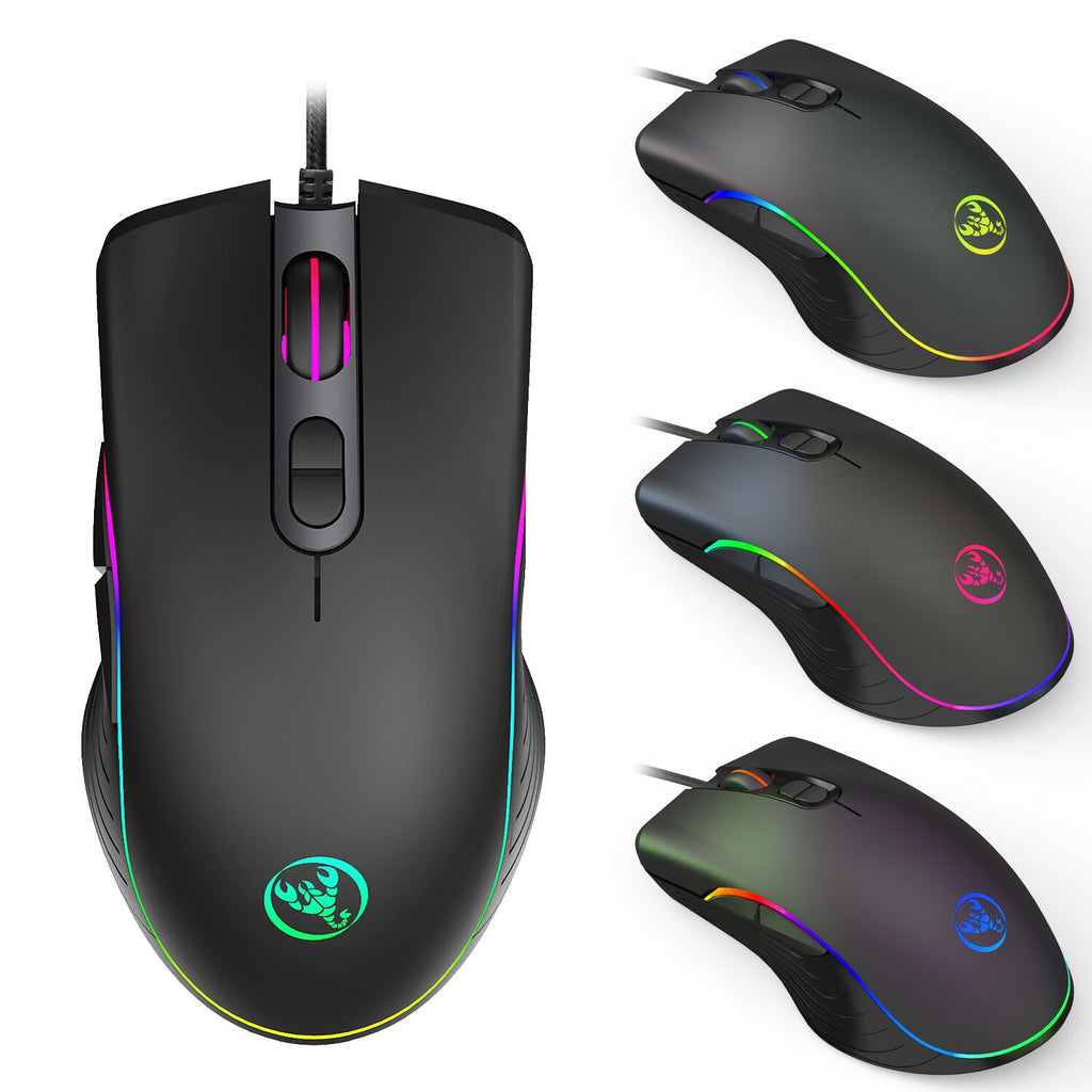Souris Gaming Filaire RGB – Précision 6400 DPI & Contrôle Ergonomique