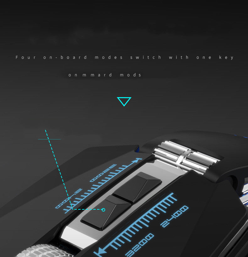 Aluminum Gaming Mouse – Wired Precision & Modern Design