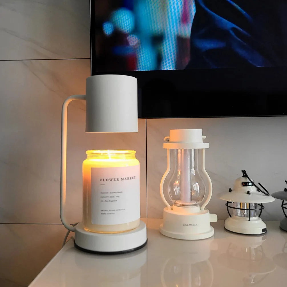 Lampe Chauffe-Bougie Design – Variateur & Minuterie Intégrée