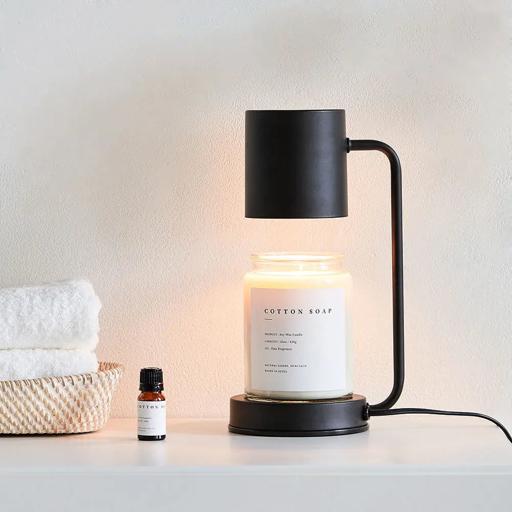 Lampe Chauffe-Bougie Design – Variateur & Minuterie Intégrée