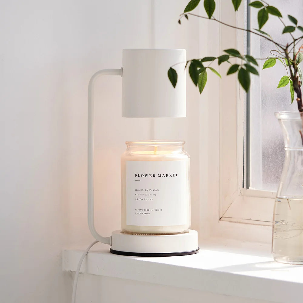 Lampe Chauffe-Bougie Design – Variateur & Minuterie Intégrée