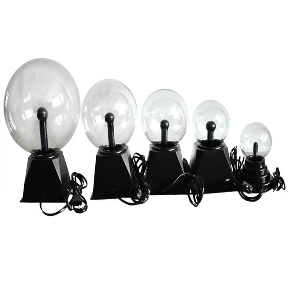 Boule Plasma Tactile en Verre – Lampe Électrique Décorative (3 à 8 pouces)