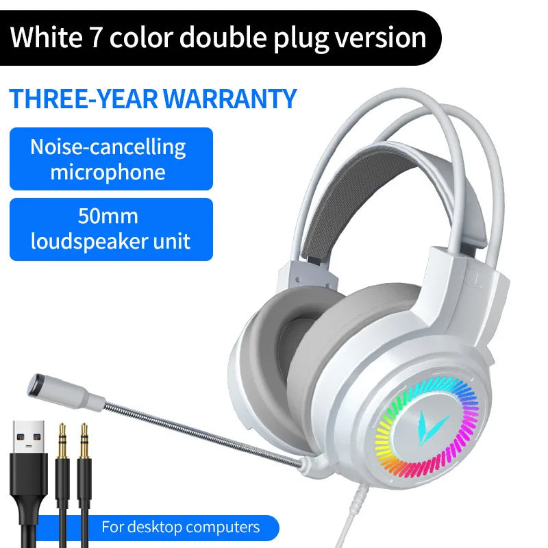 Casque Gaming G58 / G60 – Son 7.1 Virtuel, Micro Intégré & Design Pliable