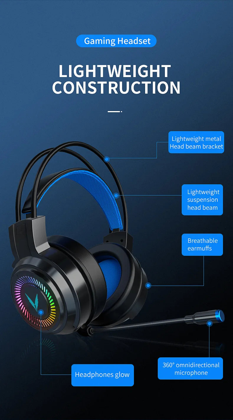Casque Gaming G58 / G60 – Son 7.1 Virtuel, Micro Intégré & Design Pliable