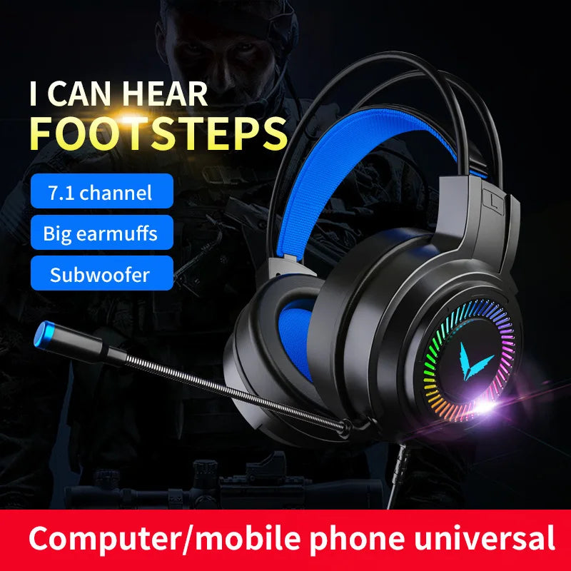 Casque Gaming G58 / G60 – Son 7.1 Virtuel, Micro Intégré & Design Pliable