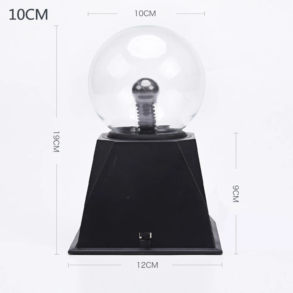 Boule Plasma Tactile en Verre – Lampe Électrique Décorative (3 à 8 pouces)