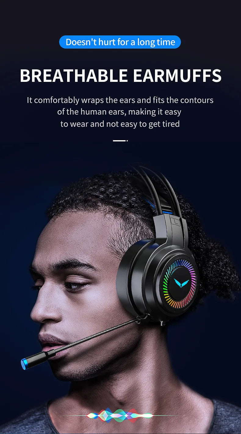 Casque Gaming G58 / G60 – Son 7.1 Virtuel, Micro Intégré & Design Pliable