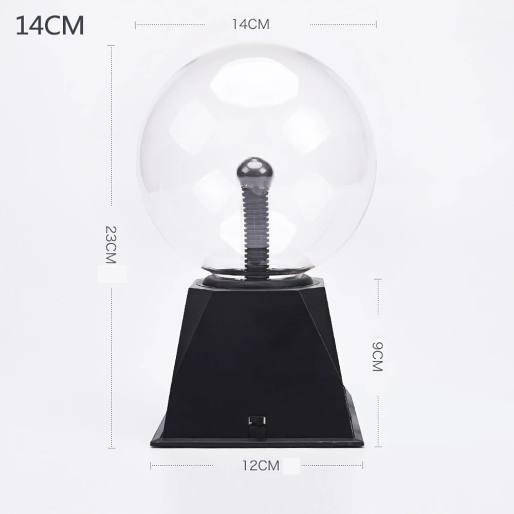 Boule Plasma Tactile en Verre – Lampe Électrique Décorative (3 à 8 pouces)