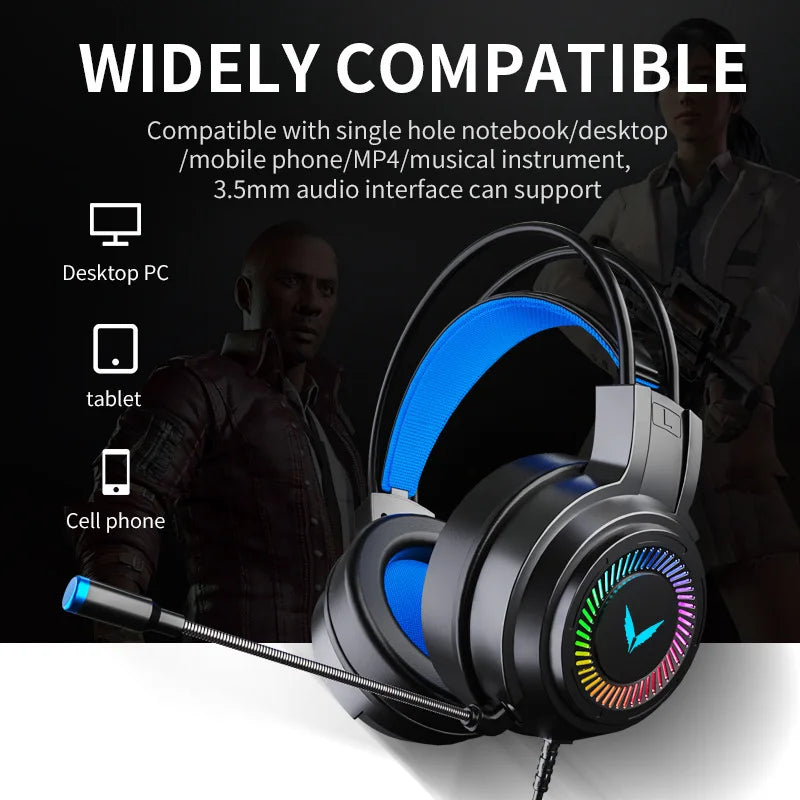 Casque Gaming G58 / G60 – Son 7.1 Virtuel, Micro Intégré & Design Pliable