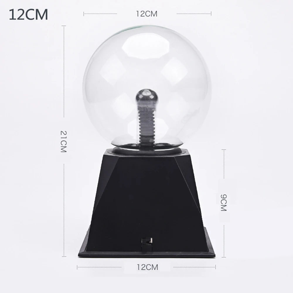 Boule Plasma Tactile en Verre – Lampe Électrique Décorative (3 à 8 pouces)