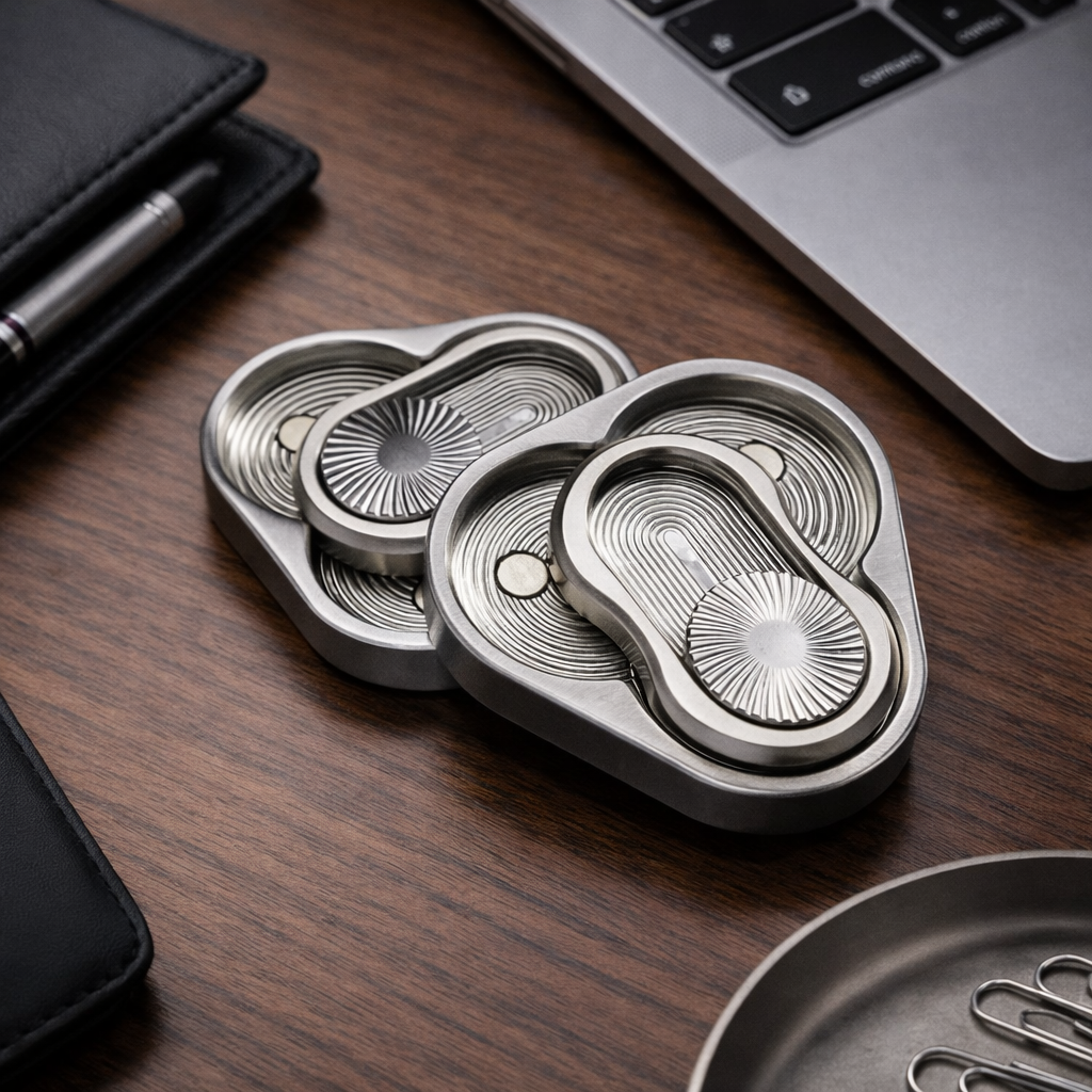 Fidget Slider Magnétique EDC en Métal – Manipulation Fluide et Discrète
