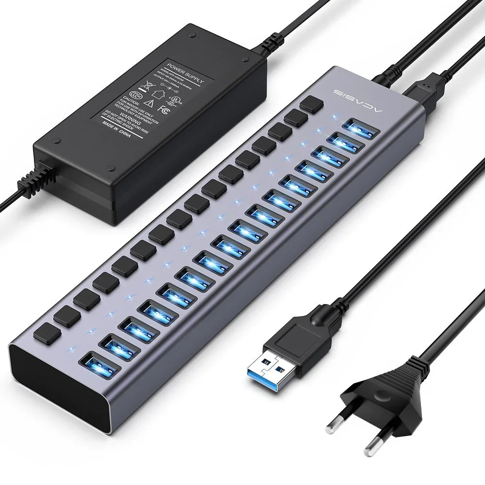 Hub USB Acasis 3.1 – 10 Gbps, Contrôle Total & Organisation Structurée (matériel PRO)