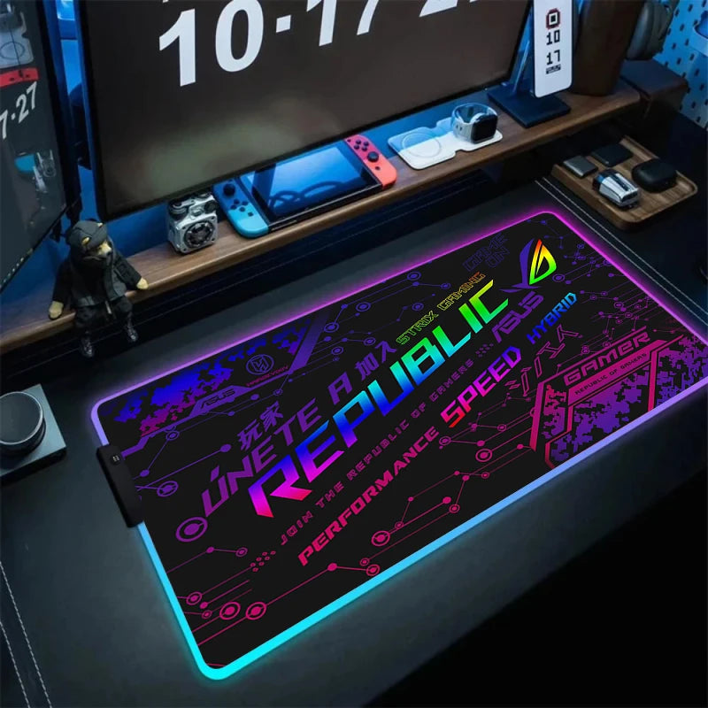 Tapis de Souris XXL RGB – Surface Étendue & Éclairage Dynamique