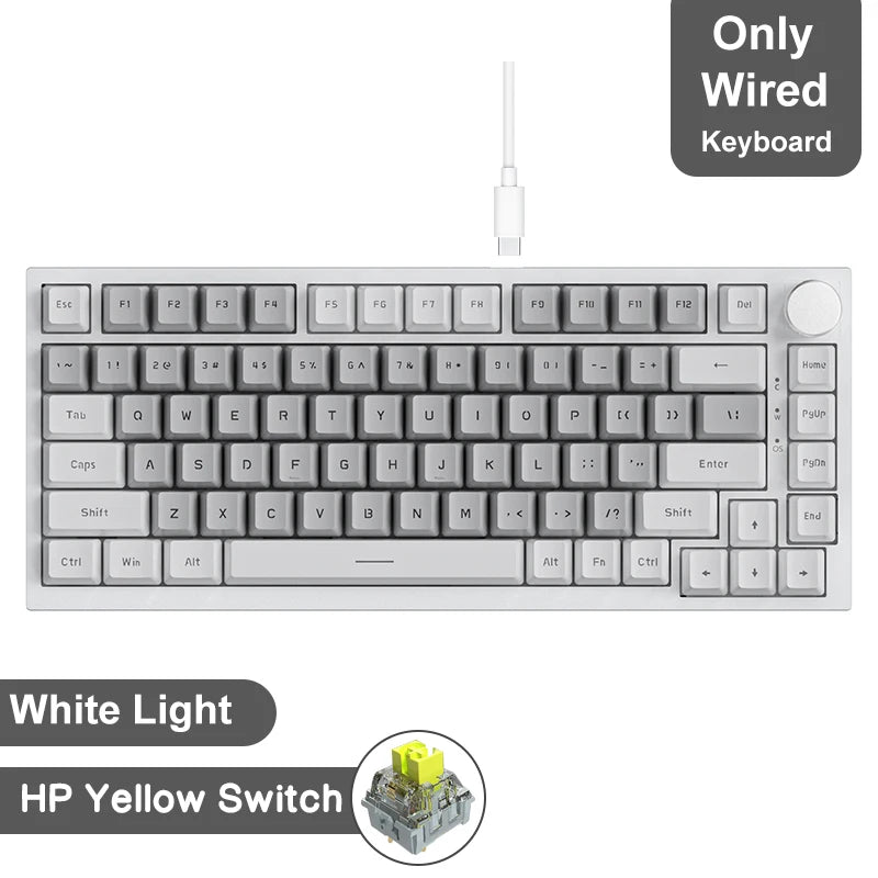 AK820 Wireless Mechanical Keyboard – Bluetooth, Hot-Swap & Control Knob