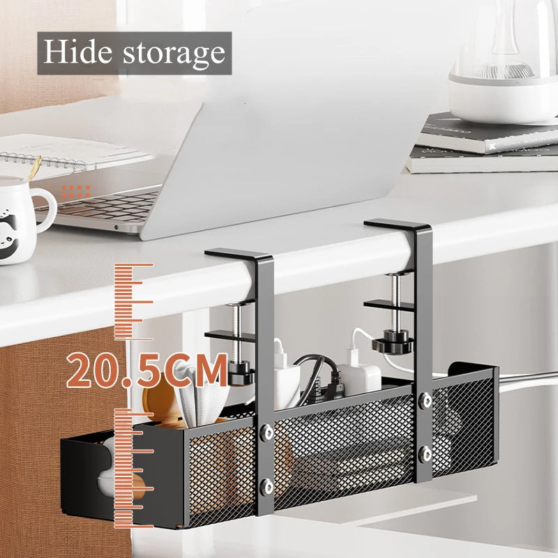 Extendable Under Desk Cable Tray – No-Drill Metal Cable Management