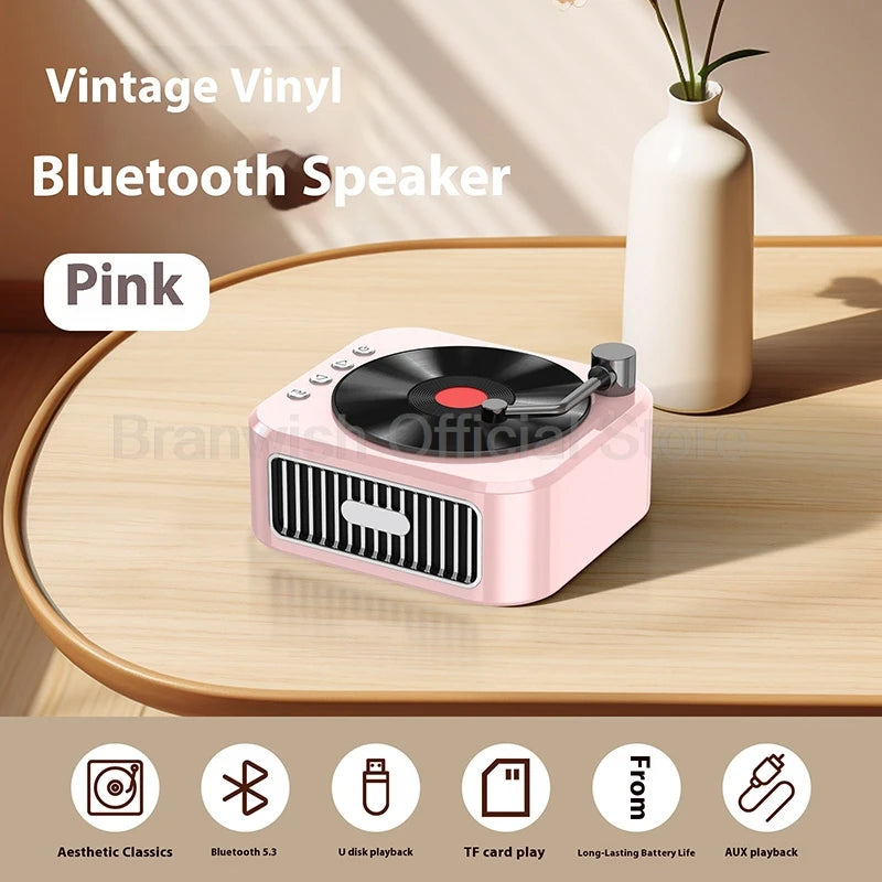Enceinte Bluetooth 5W – Série Vinyl Rétro