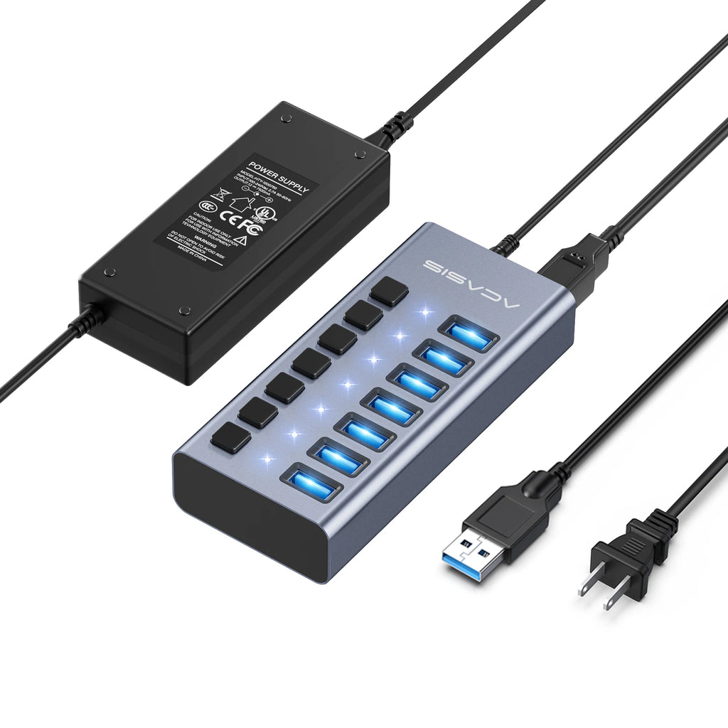Hub USB Acasis 3.1 – 10 Gbps, Contrôle Total & Organisation Structurée (matériel PRO)