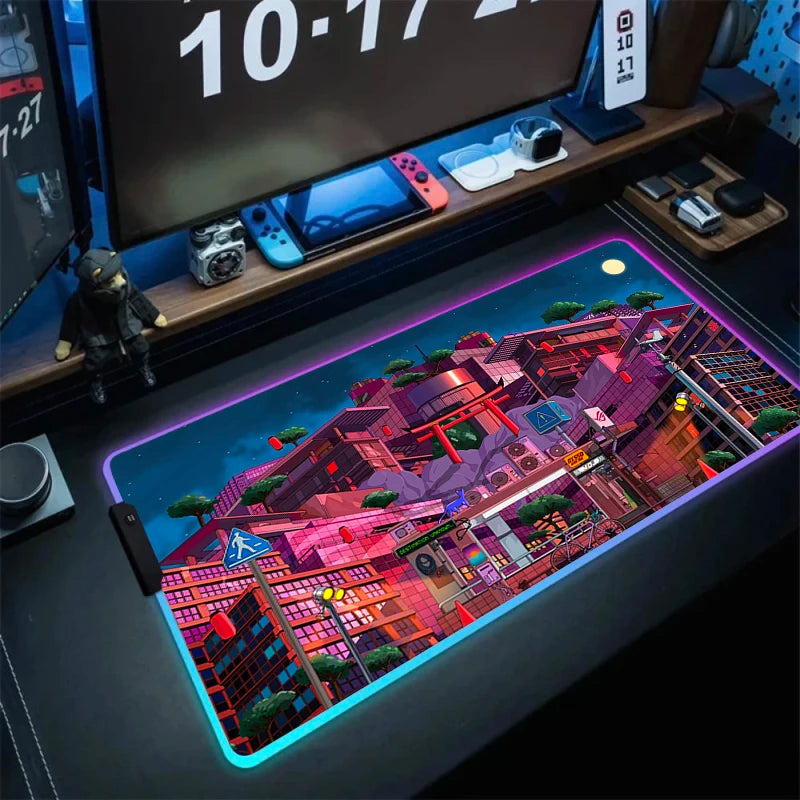 Tapis de Souris XXL RGB – Surface Étendue & Éclairage Dynamique