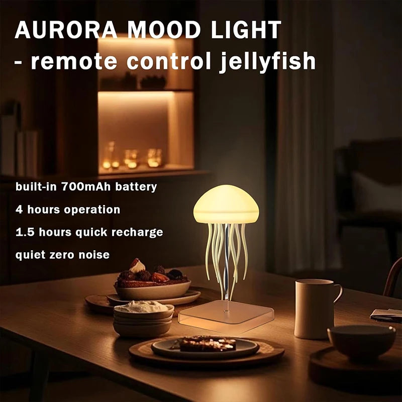 Lampe Méduse LED RGB Rechargeable – 9 Tentacules – Tactile & Télécommande