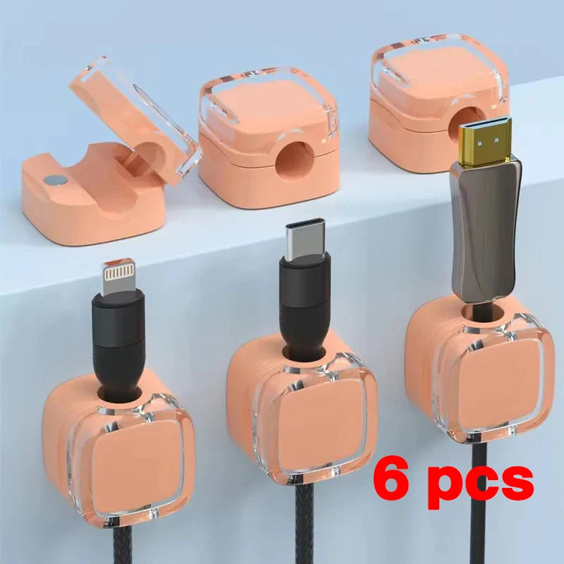 Clips Magnétiques de Gestion de Câbles – Organisateur Multi-Couleurs