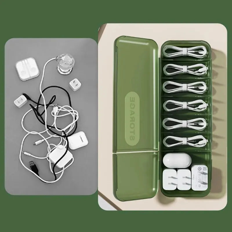 Boîte de Rangement Câbles – 7 Compartiments