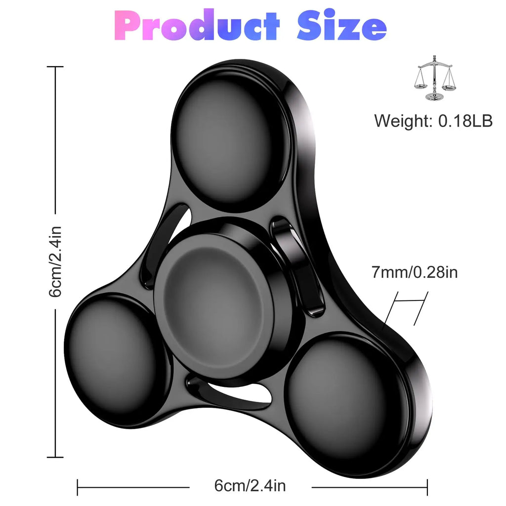 Fidget Spinner UFO en Métal – Finition Arc-en-Ciel et Rotation Fluide