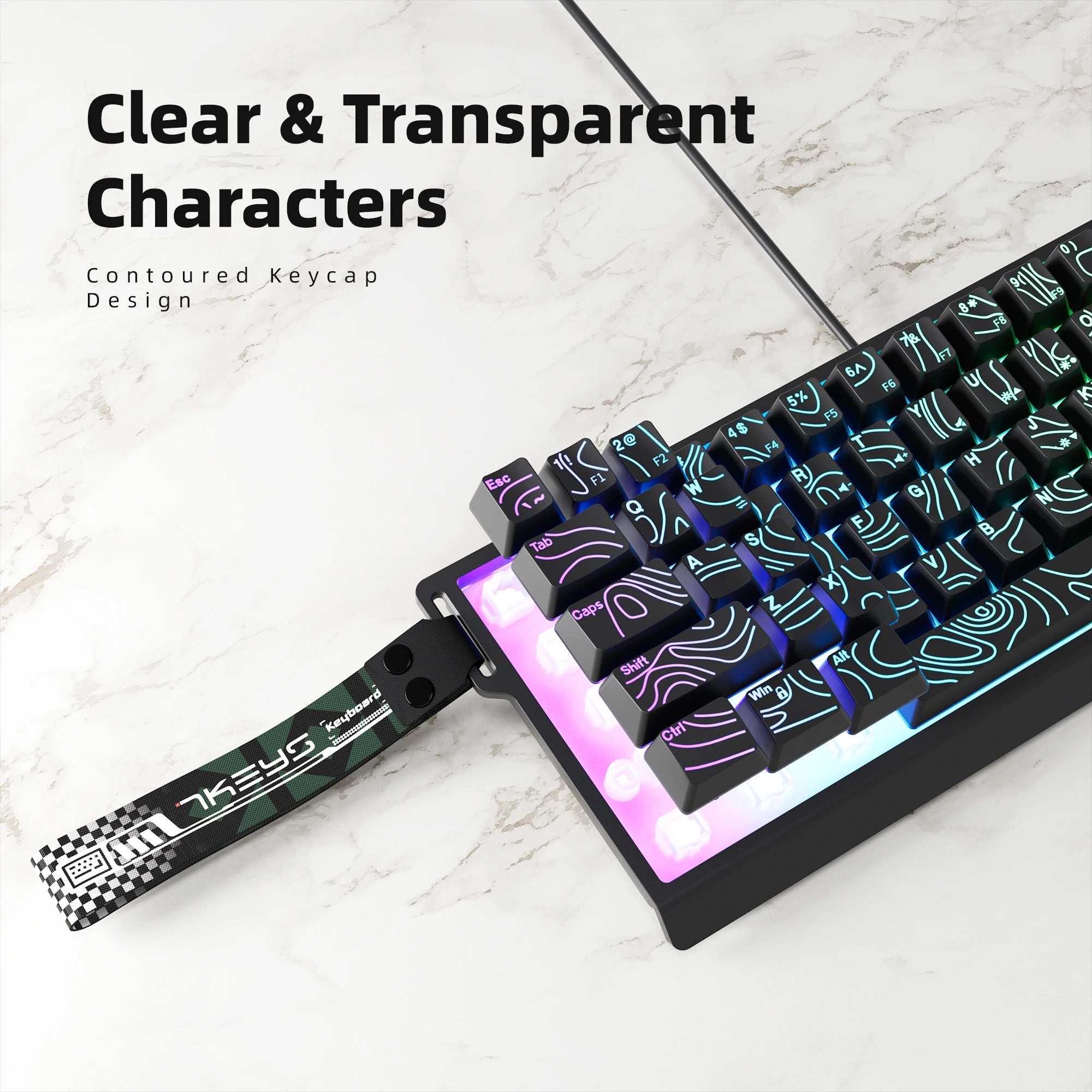 Clavier Compact 60% Filaire – RGB Dynamique & Design Dégradé