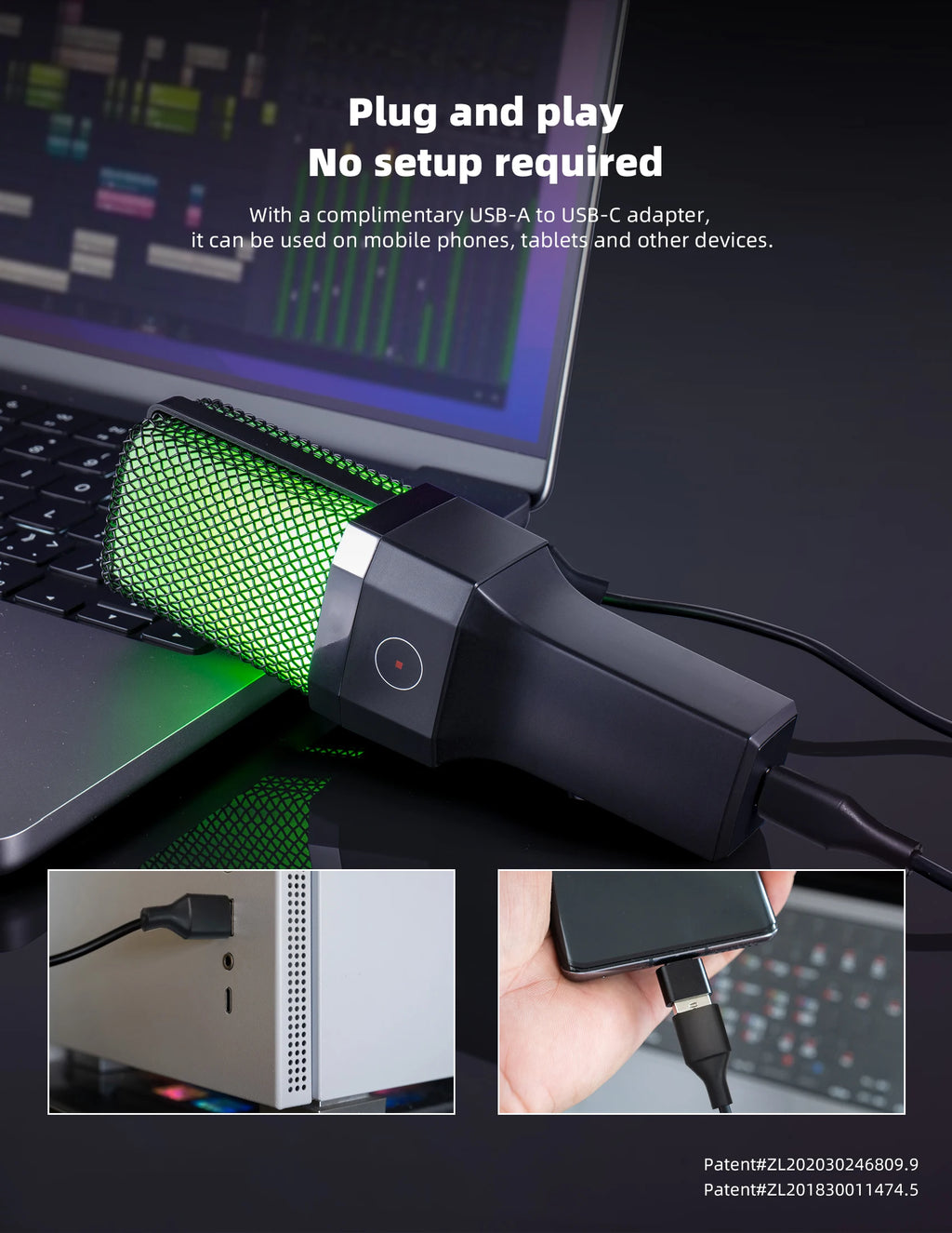 Microphone Gaming Condensateur RGB — Studio & Streaming