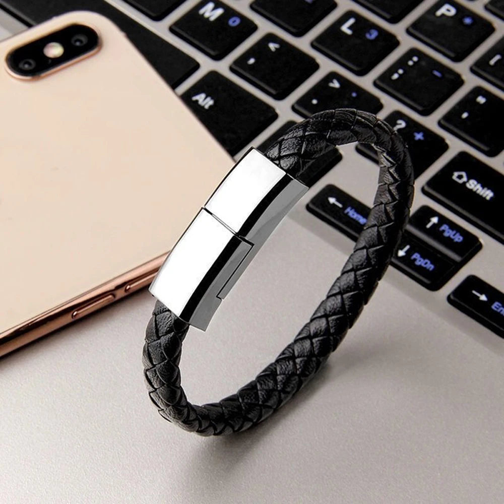 Bracelet Câble USB-C Tressé – Charge Rapide & Données