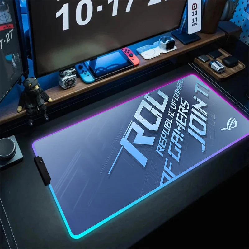 Tapis de Souris XXL RGB – Surface Étendue & Éclairage Dynamique