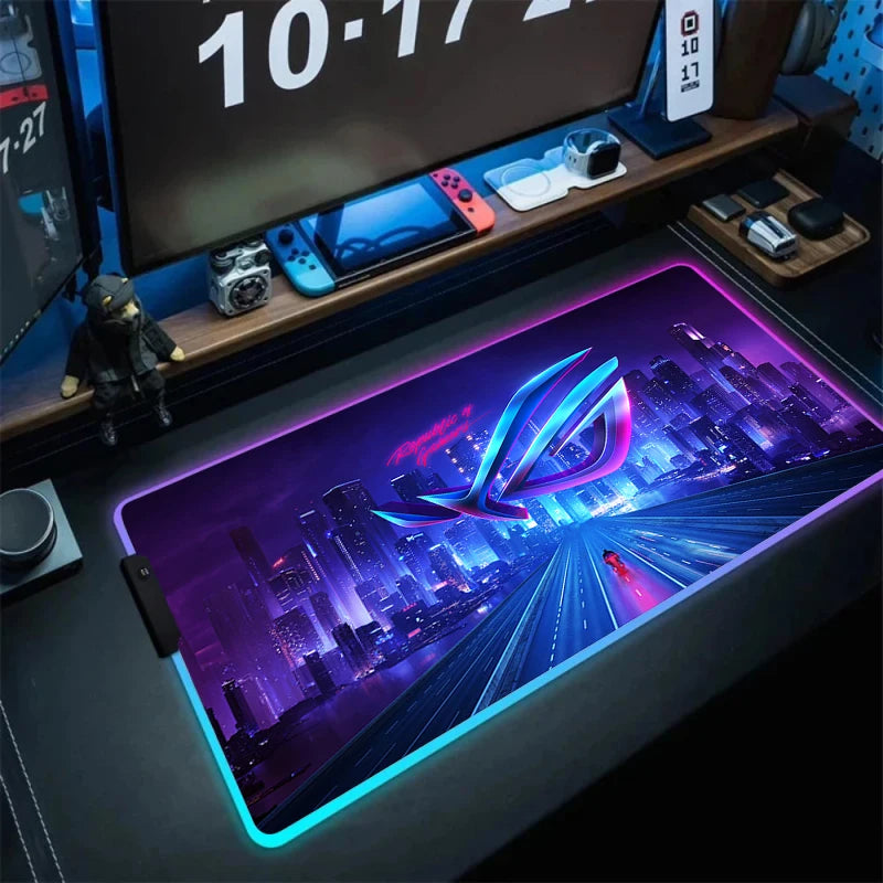 Tapis de Souris XXL RGB – Surface Étendue & Éclairage Dynamique