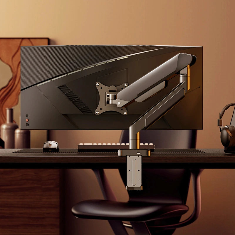 Adjustable Single Monitor Arm – Ergonomic Desk Mount (Up to 32”)