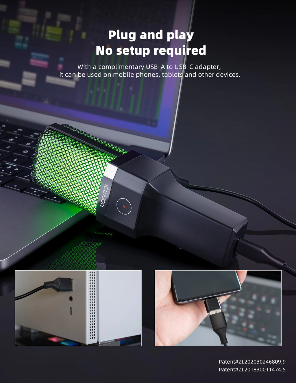 Microphone Gaming Condensateur RGB — Studio & Streaming