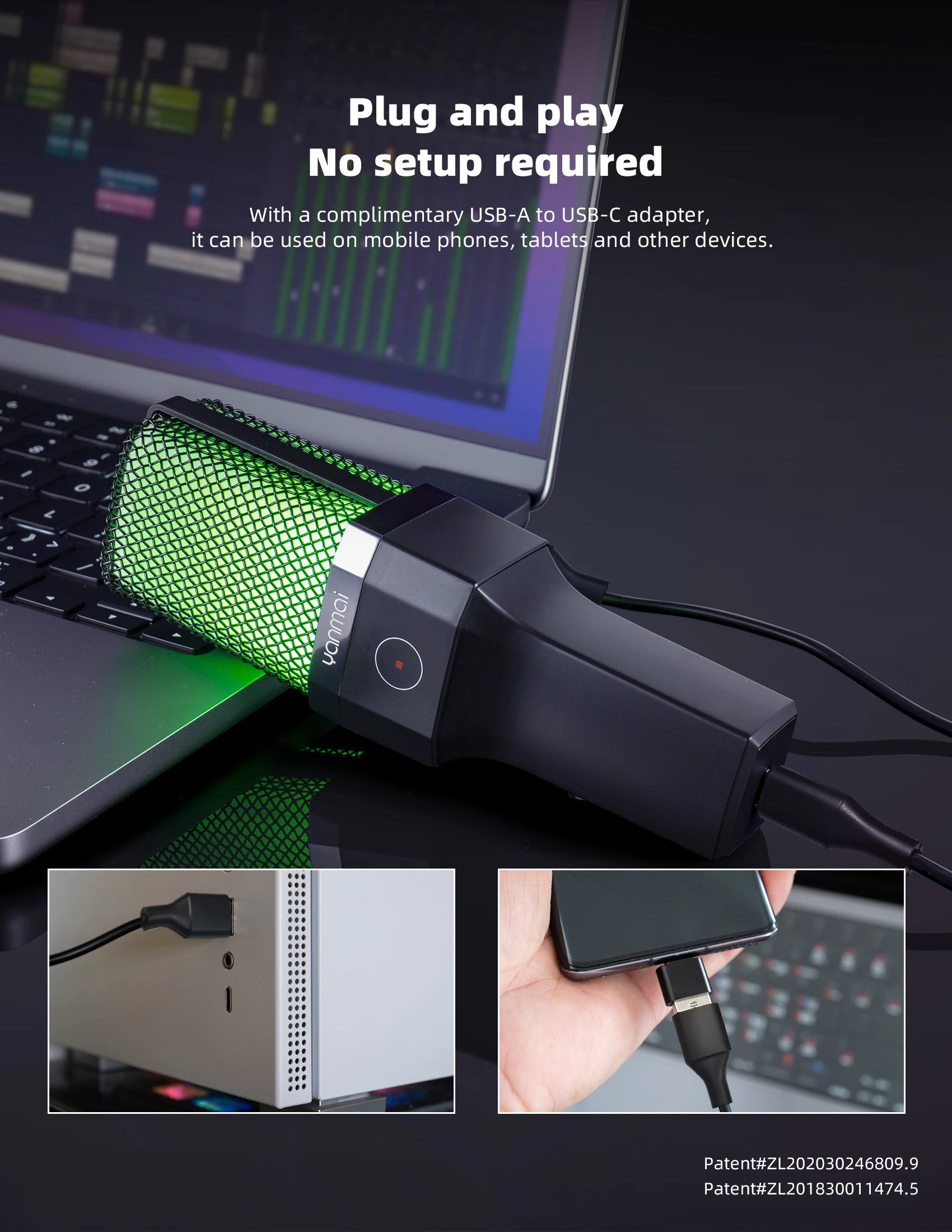 Microphone Gaming Condensateur RGB — Studio & Streaming