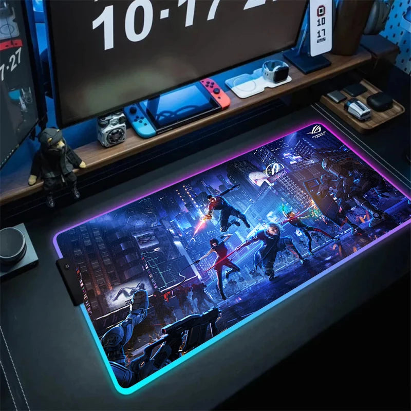 Tapis de Souris XXL RGB – Surface Étendue & Éclairage Dynamique