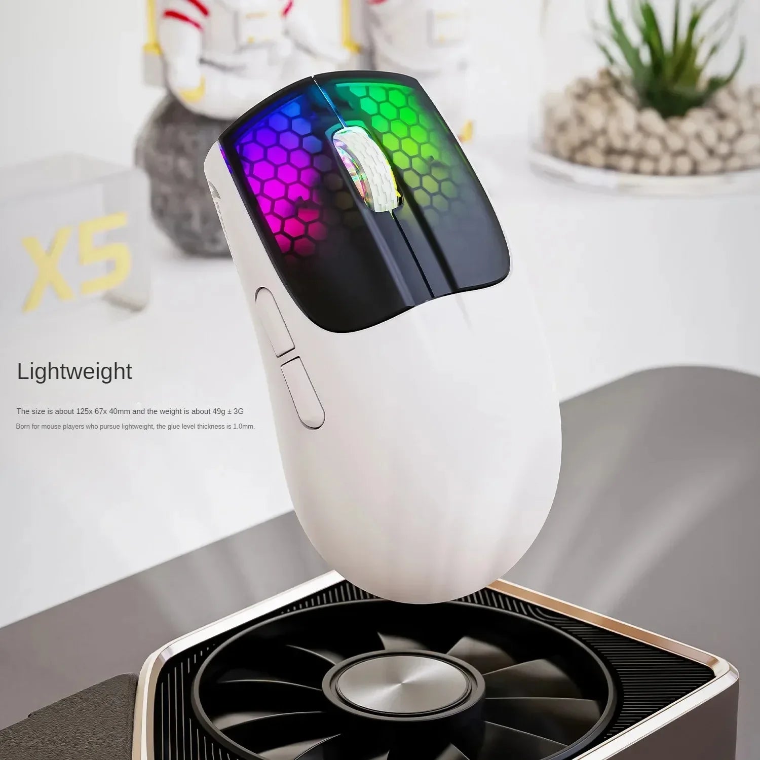 Attack Shark X5 – Souris Sans Fil Tri-Mode RGB, 4000 DPI