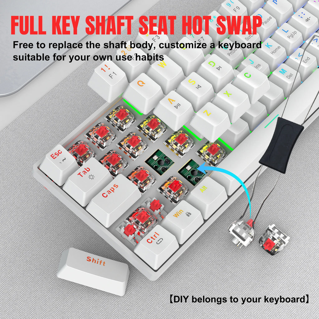 Clavier Gaming 60% Filaire – Ultra-Compact, RGB & Résistant