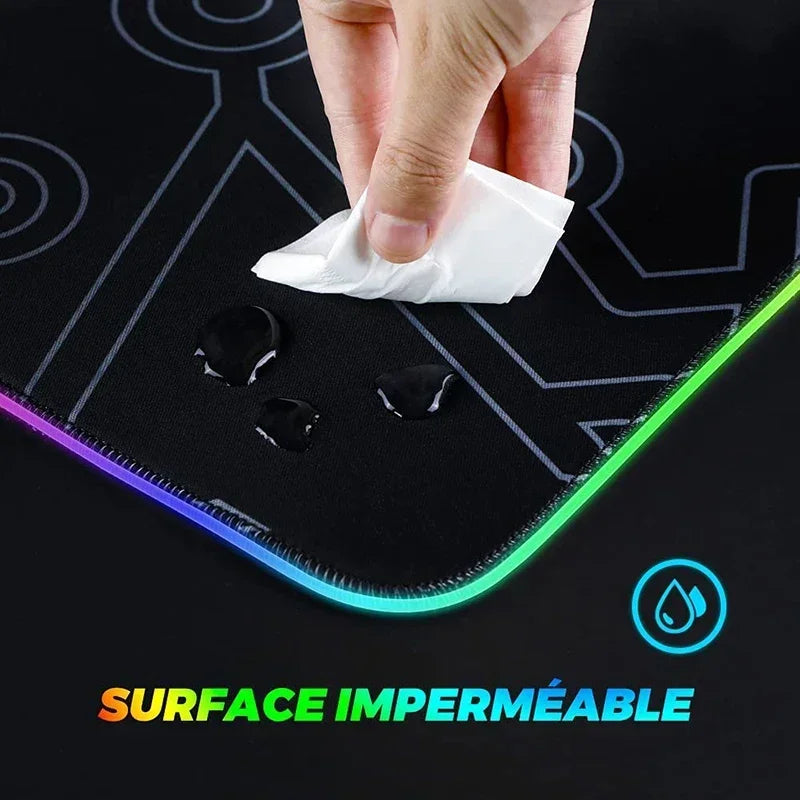Tapis de Souris XXL RGB – Surface Étendue & Éclairage Dynamique