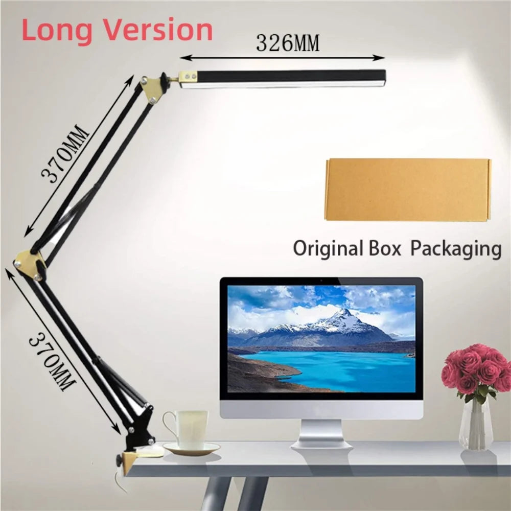 Lampe de bureau LED minimaliste – intensité réglable tactile, design en acier inoxydable