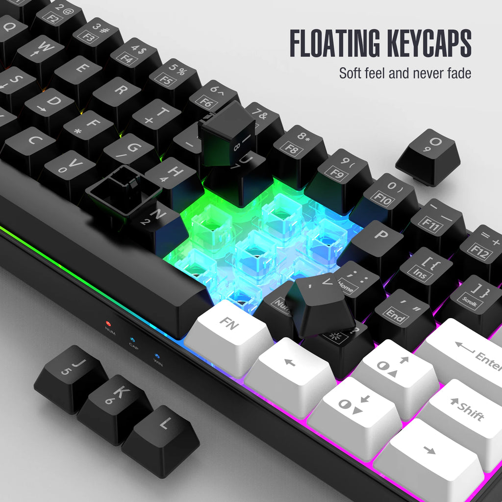 Clavier Gaming 60% Filaire – Ultra-Compact, RGB & Résistant
