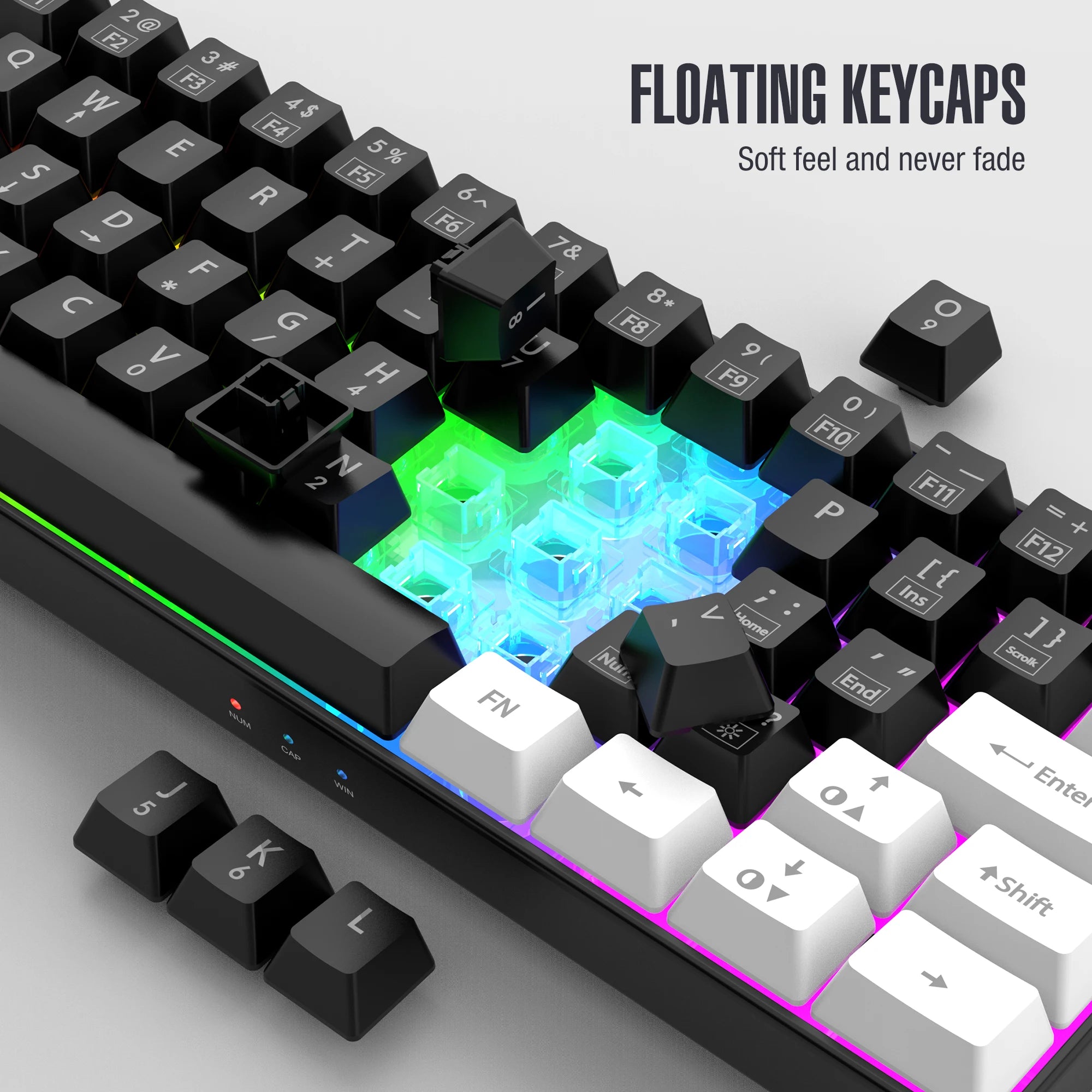 Clavier Gaming 60% Filaire – Ultra-Compact, RGB & Résistant