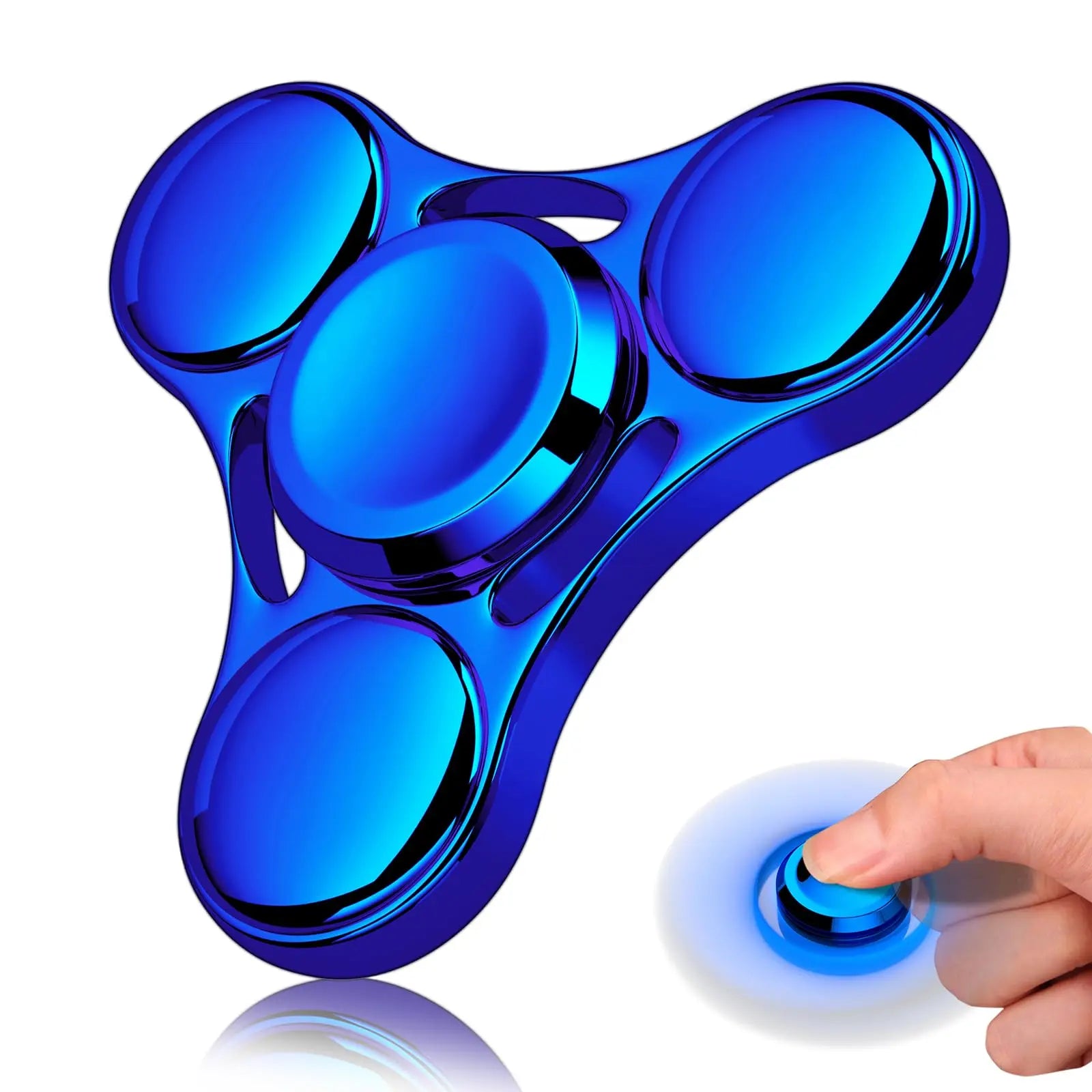 Fidget Spinner UFO en Métal – Finition Arc-en-Ciel et Rotation Fluide