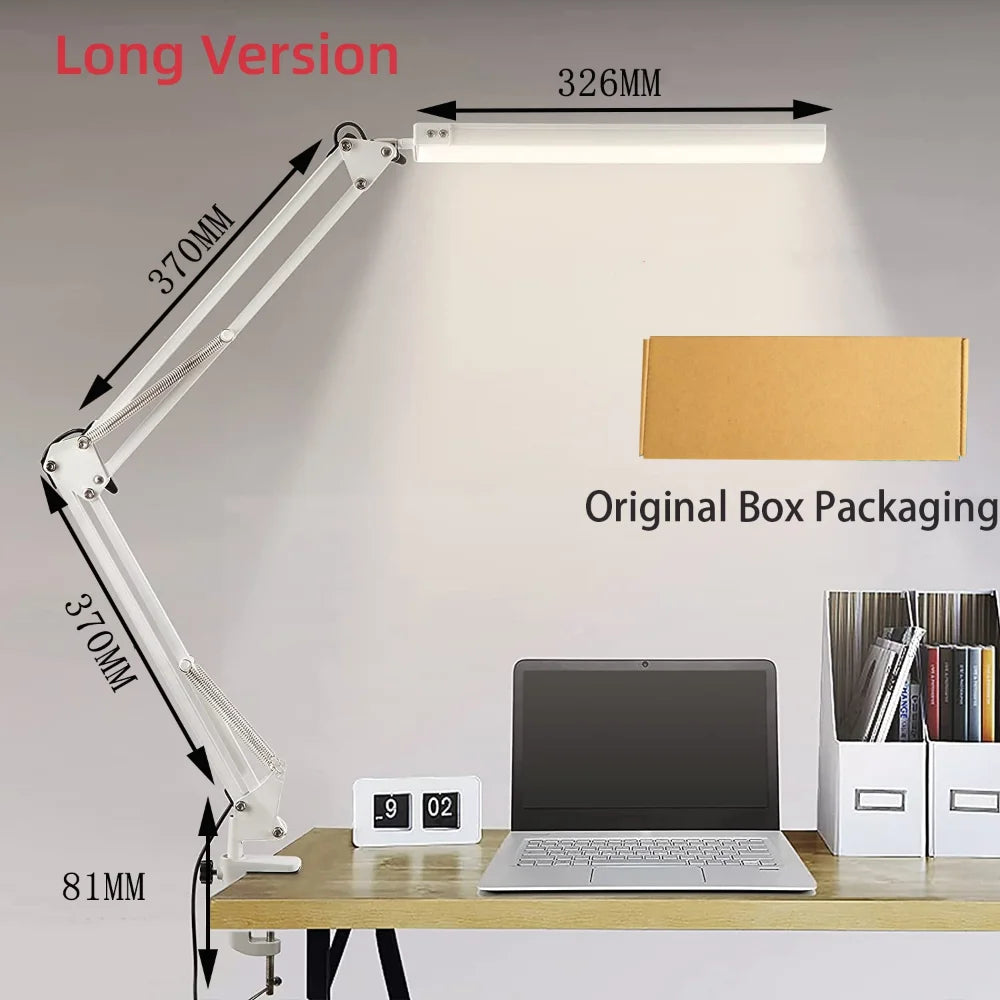 Lampe de bureau LED minimaliste – intensité réglable tactile, design en acier inoxydable