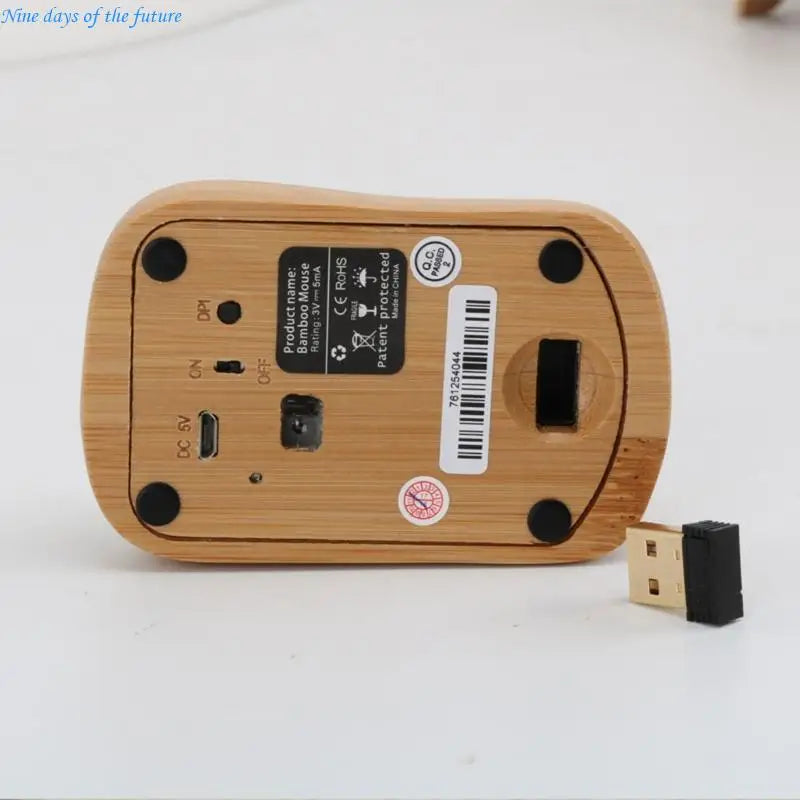 Souris Sans Fil 2.4 GHz Finition Bois – Design Naturel