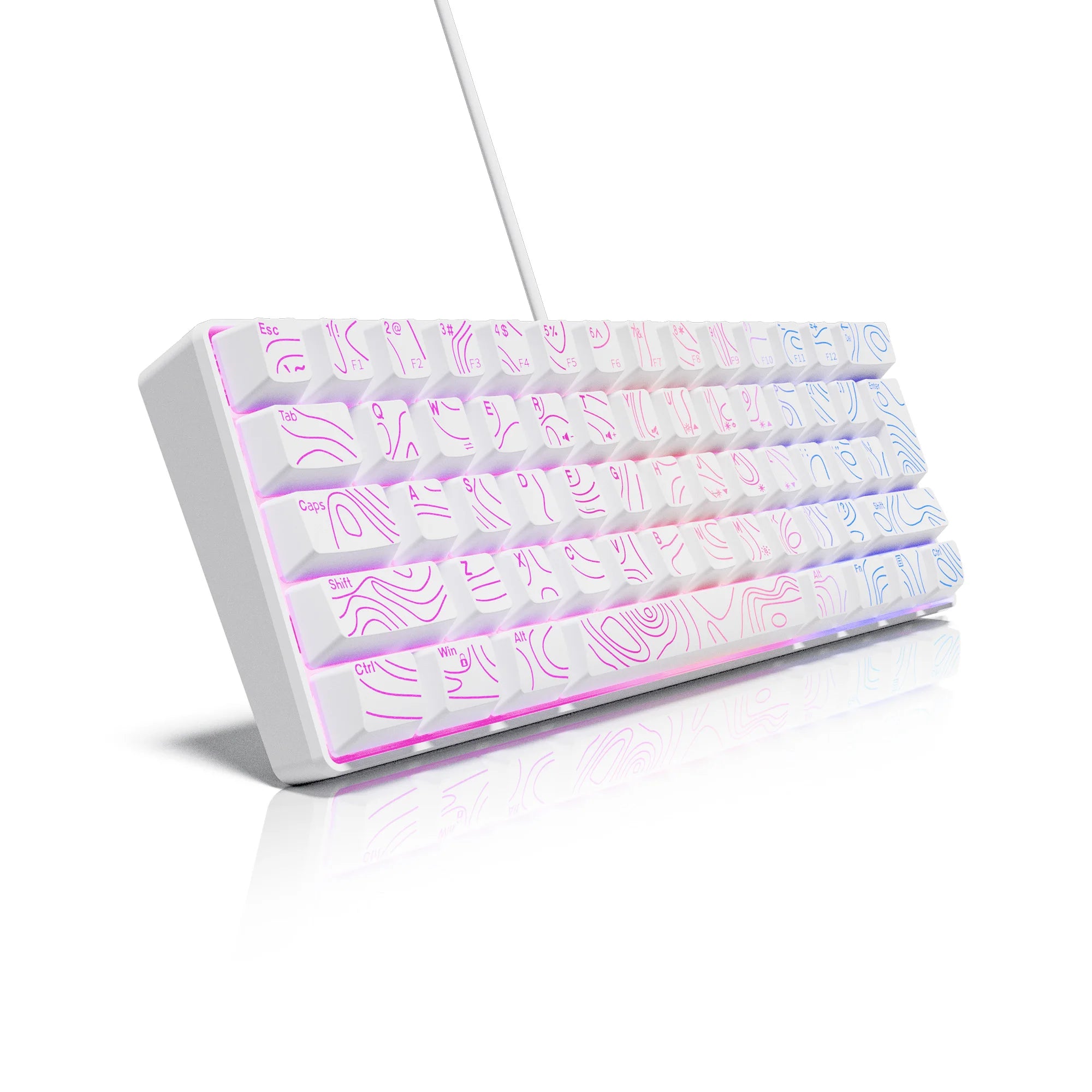 Clavier Compact 60% Filaire – RGB Épuré & Frappe Silencieuse