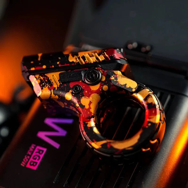 Fidget Slider EDC en Alliage de Zinc – Rotation à Cliquet Magnétique