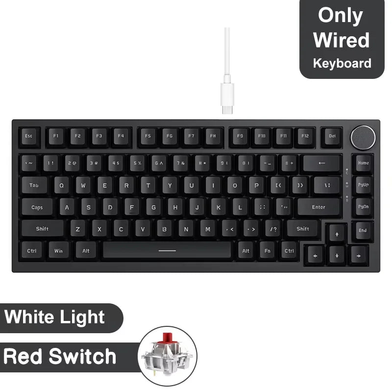 AK820 Wireless Mechanical Keyboard – Bluetooth, Hot-Swap & Control Knob
