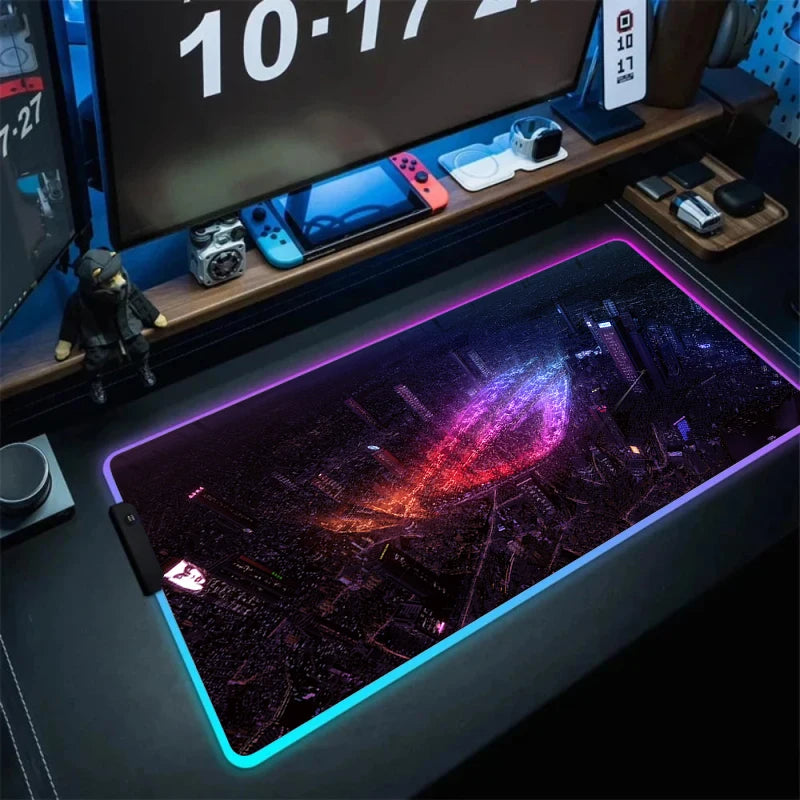 Tapis de Souris XXL RGB – Surface Étendue & Éclairage Dynamique