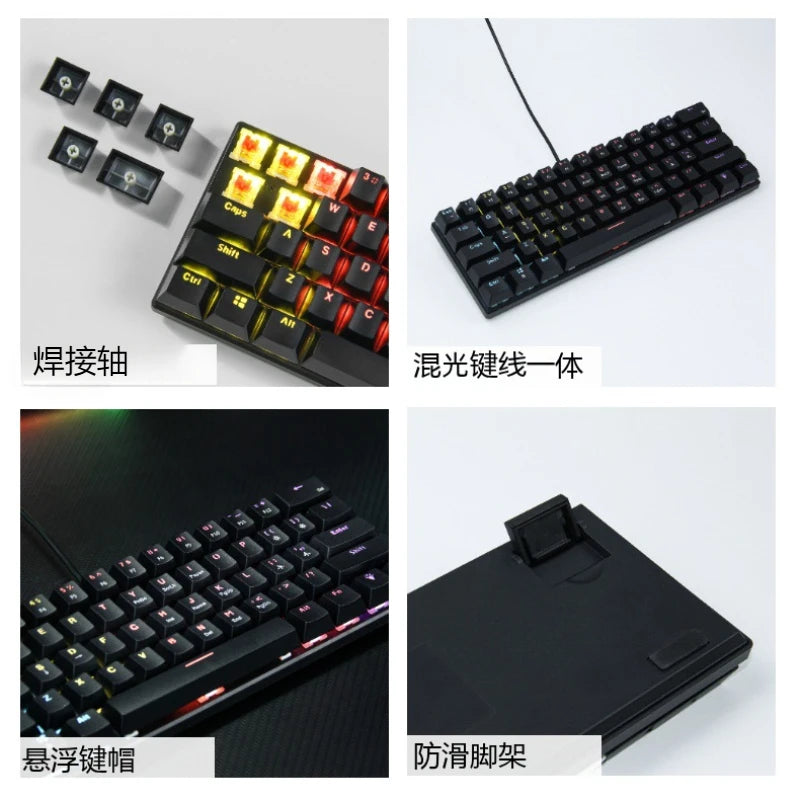 Clavier mécanique compact — Performance gaming & productivité, format mini épuré, finition blanche, compatible PC & laptop, idéal bureau et setup minimaliste.